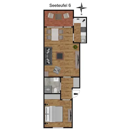 Apartment Seeteufel Бюзум Экстерьер фото